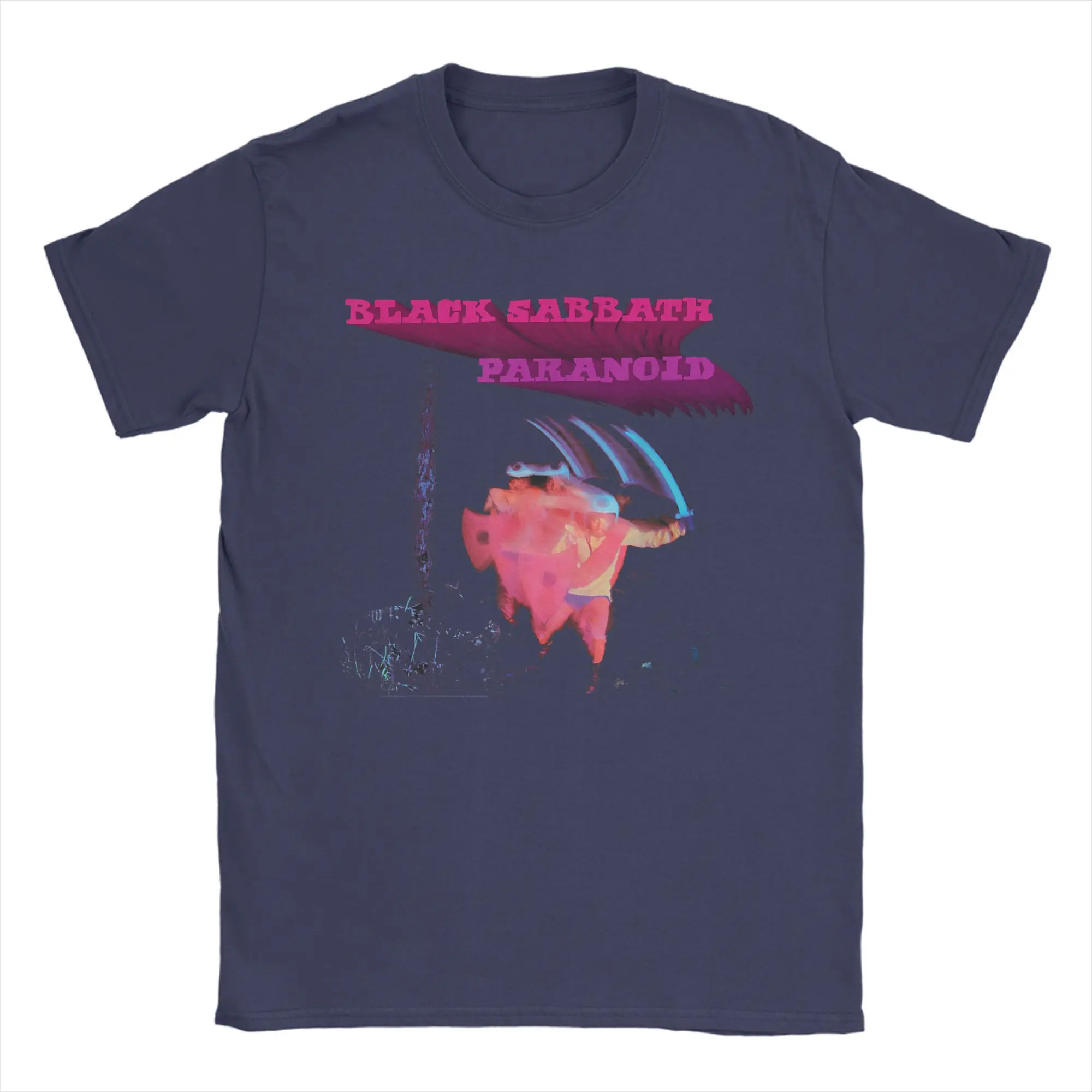 Black Sabbath Paranoid Motion Trails T-Shirts Men Novelty 100 