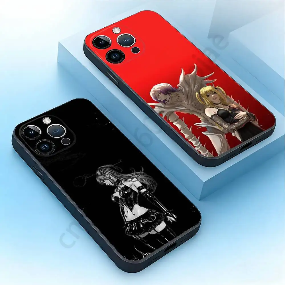

D-Death N-Note Misa L Yagami Phone Case For iPhone 17,16,15,14,13,12,11,Pro,Max,Plus,Mini, Anti Fall Black Matte Soft Bumper