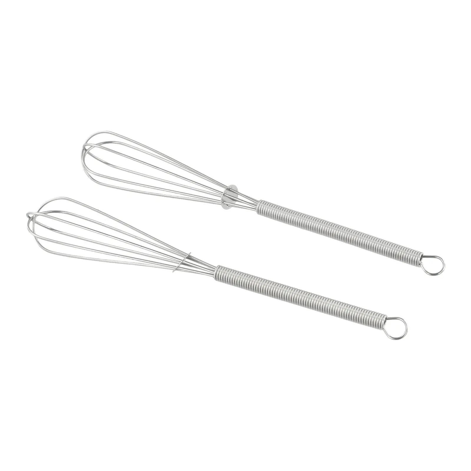 2PCS Mini Small Stainless Steel Balloon Wire Whisk Set Whip Mix Stir Beat Manual Hand Mixer Self Turning Egg Stirrer Kitchen Acc