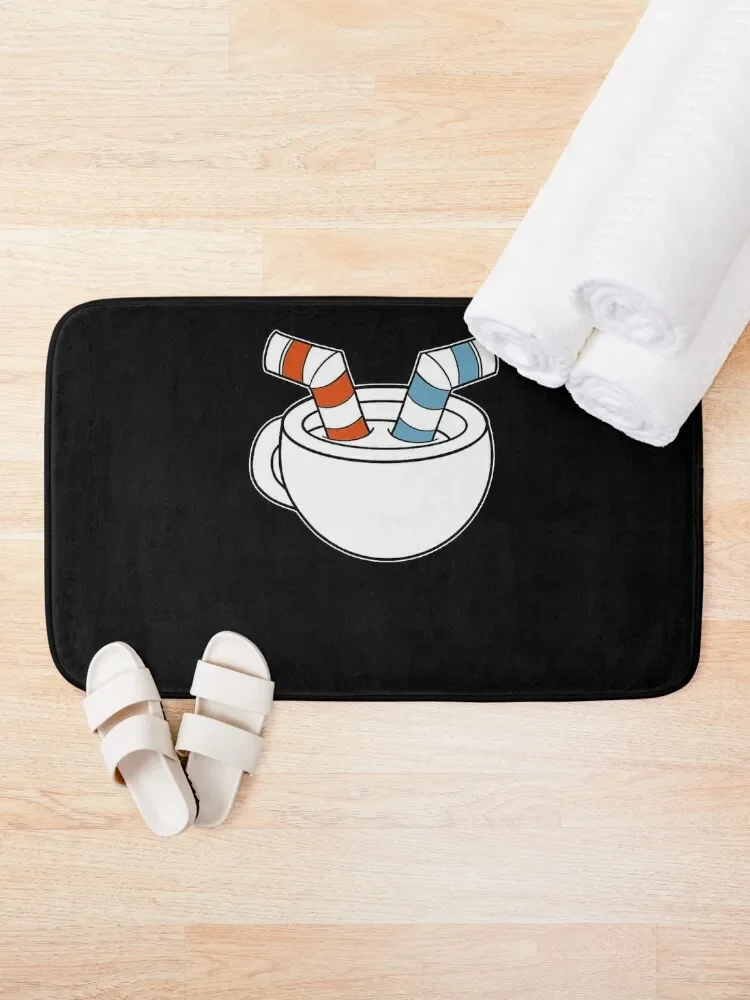 Cuphead T-Shirt, Cup Head Cuphead Game Bath Mat Anti-Slip Shower Quick-Drying Bathroom Things For Bathroom Mat