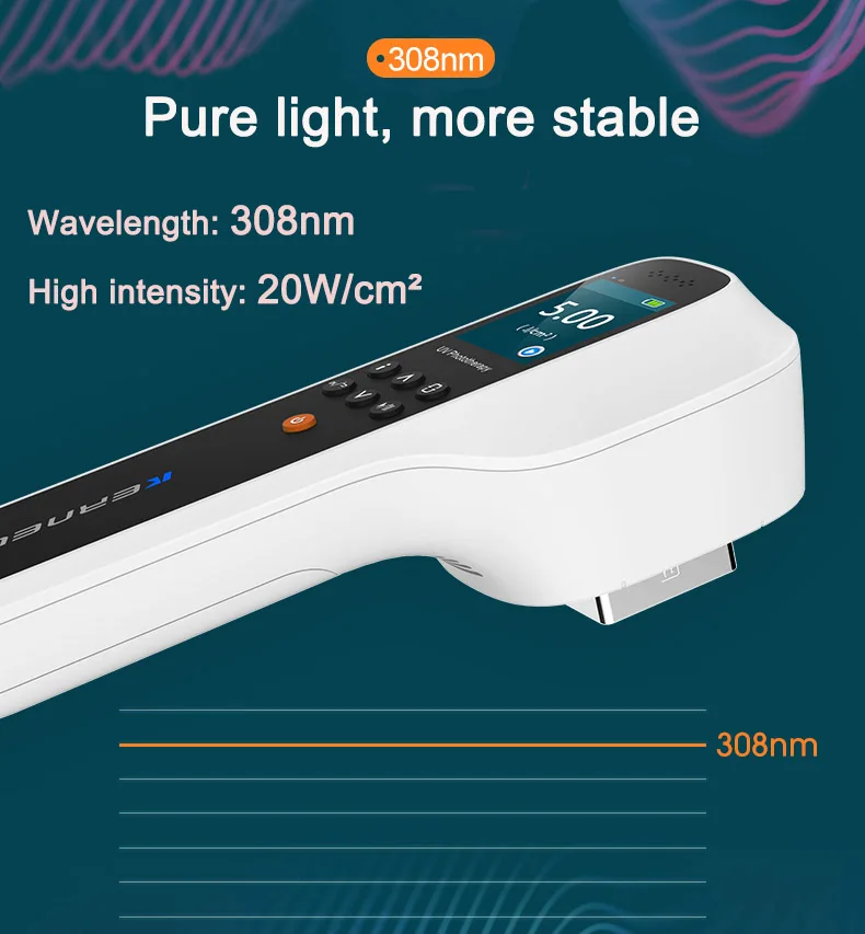 Kernel Economical 308nm LED UV phototherapy  Kn-5000k  portable home use uvb 308nm  led machine for psoriasis vitiligo