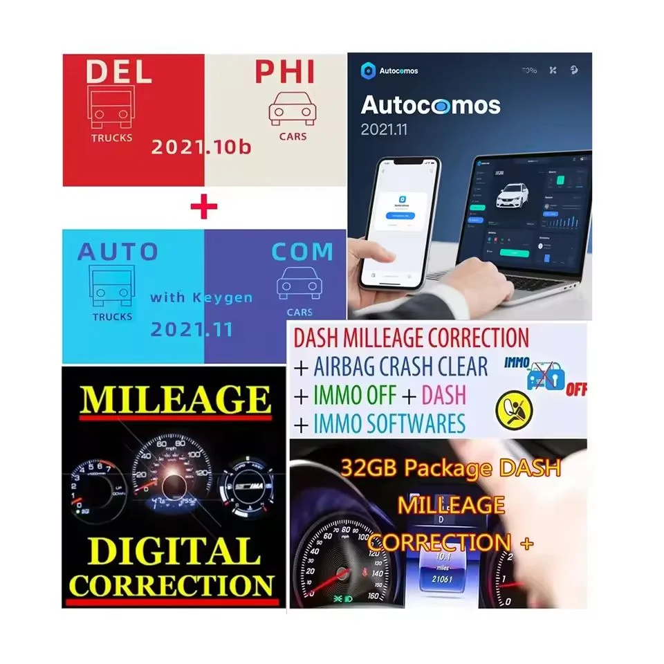 

Diagnostic Tool DS 150 OBD2 Auto 2021.11 COM+Delphhs 2021.10b+Dash Mileage Correction Software Compatible with Bluetooth
