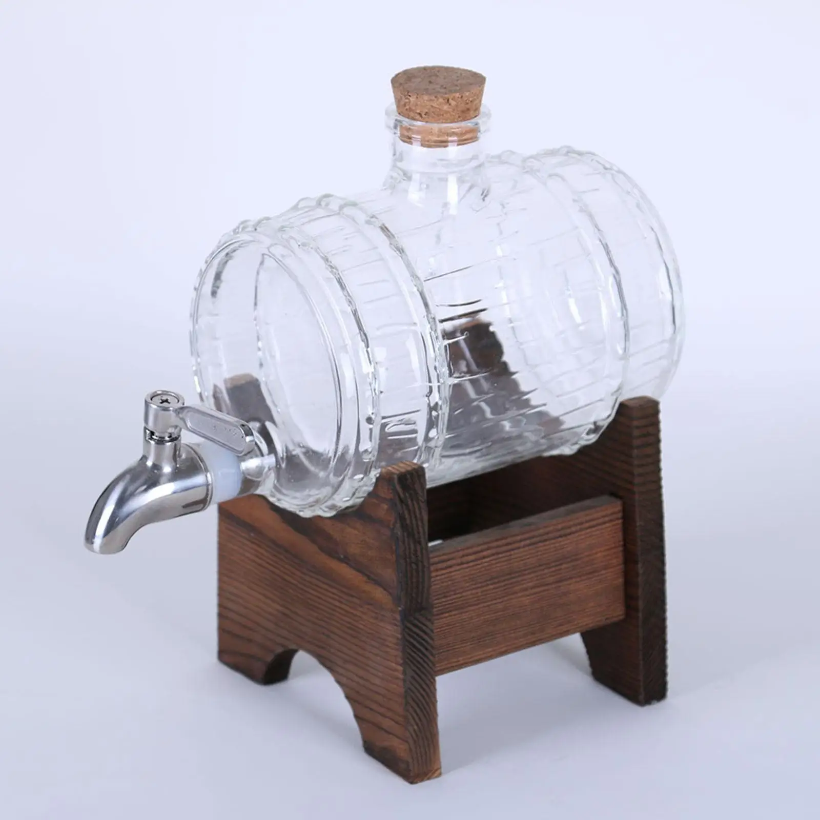 Glass Barrel Stable Beer Dispenser Cold Drink Dispenser for Pub Home Kitchen