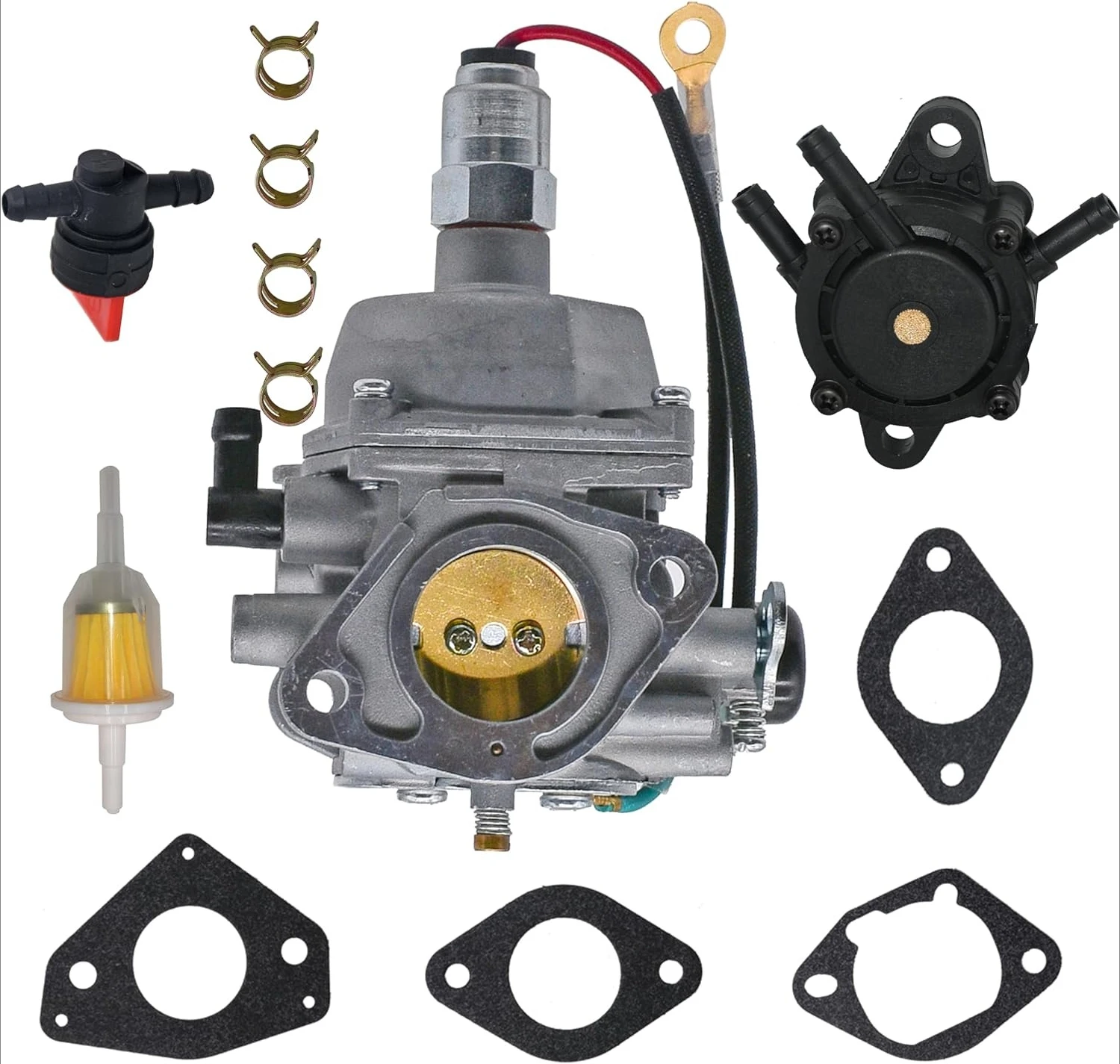 Carburador 24-853-169s Compatible con Motor Kohler CV23 CV640 CV680, Reemplazo para 24 853 169 S 24 853 169-S con Bomba de Combustible