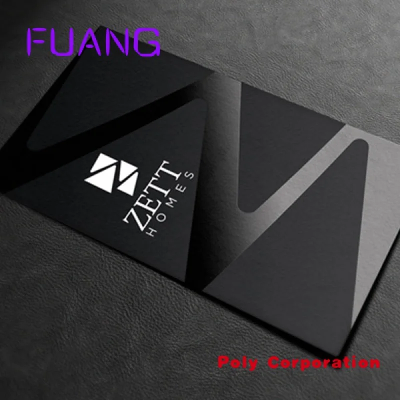 Custom  High Quality Luxury Black Spot UV Printed Business Card Printing With Own Logo