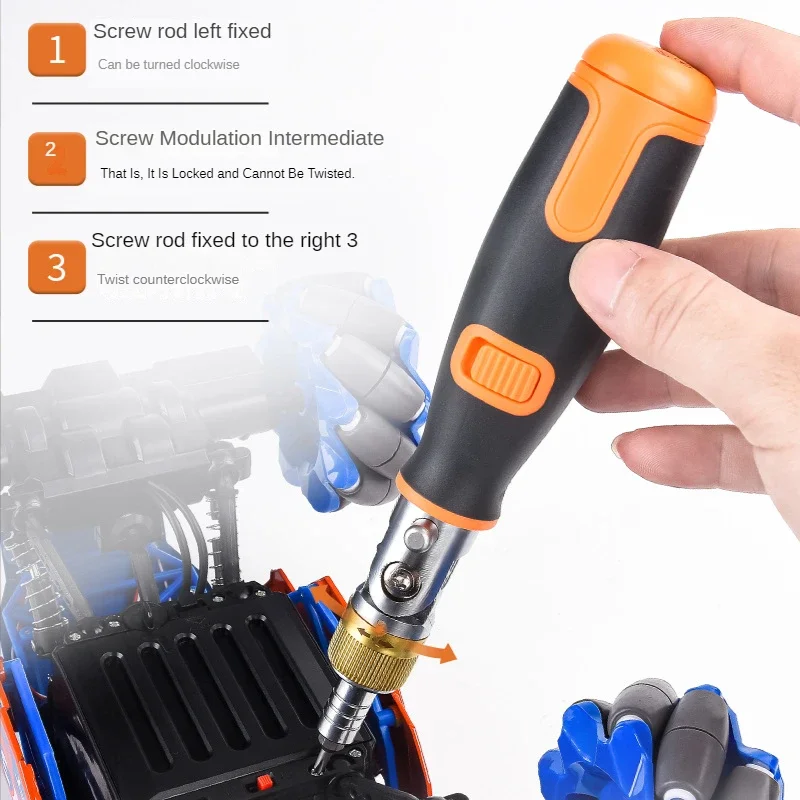 

Multi-functional Screwdriver 10 in 1 Household Portable Hidden Screwdriver Head Multi Angle Ratchet Corner Screwdriver Set