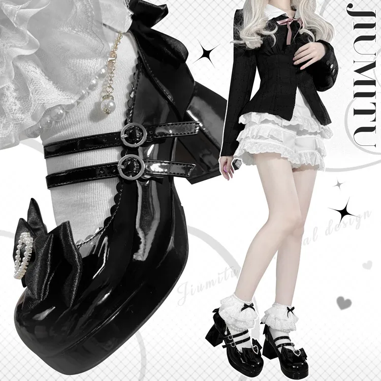 

Lolita shoes new Japanese cute round toe Lolita shoes single shoes for women
