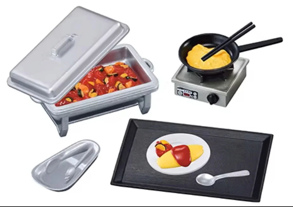 Figurine Re-Ment originale Deluxe All Toppings Petit Hotel Buffet Blind Box Miniature Scene Candy Toy Ornament Collection Kid Gift