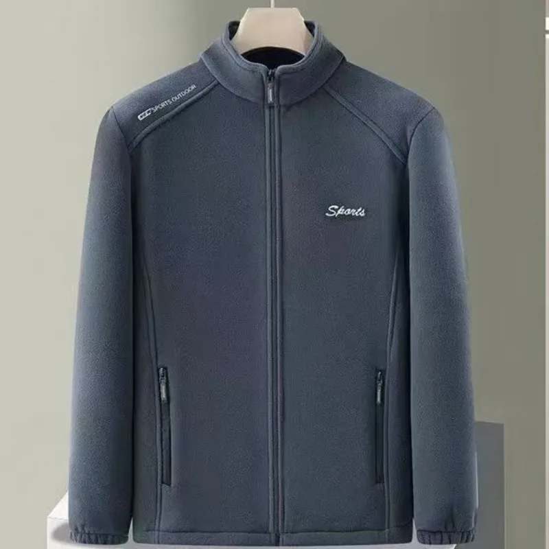 سترة صوف رجالية 2025، معطف سميك مبطن بياقة واقفة لربيع الخريف والشتاء #3