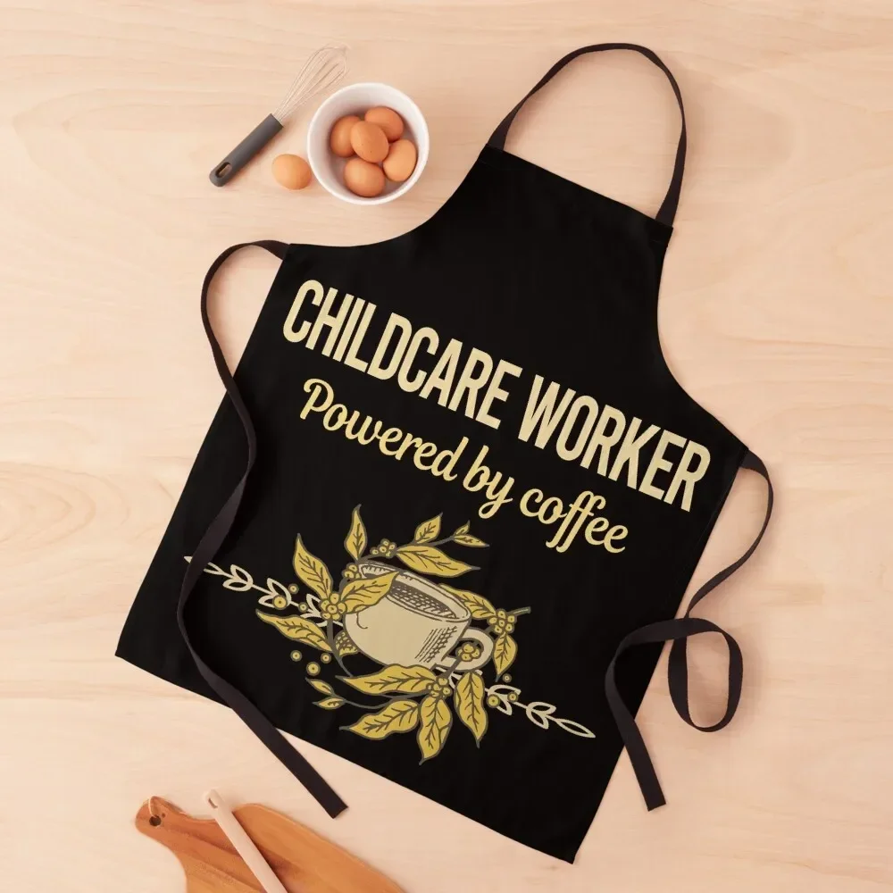

Powered By Coffee Childcare Worker Apron Waterproof Kitchen For Women Kitchen Women kitchen girl For Woman Apron