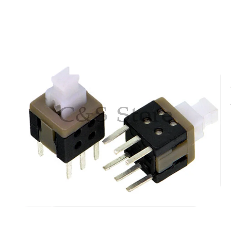 10PCS 5.8x5.8 7x7 8x8 8.5x8.5mm Self Locking / UNlock Push Tactile Power Micro Switch 6 Pin Button Switches 5.8*5.8 7*7 8*8