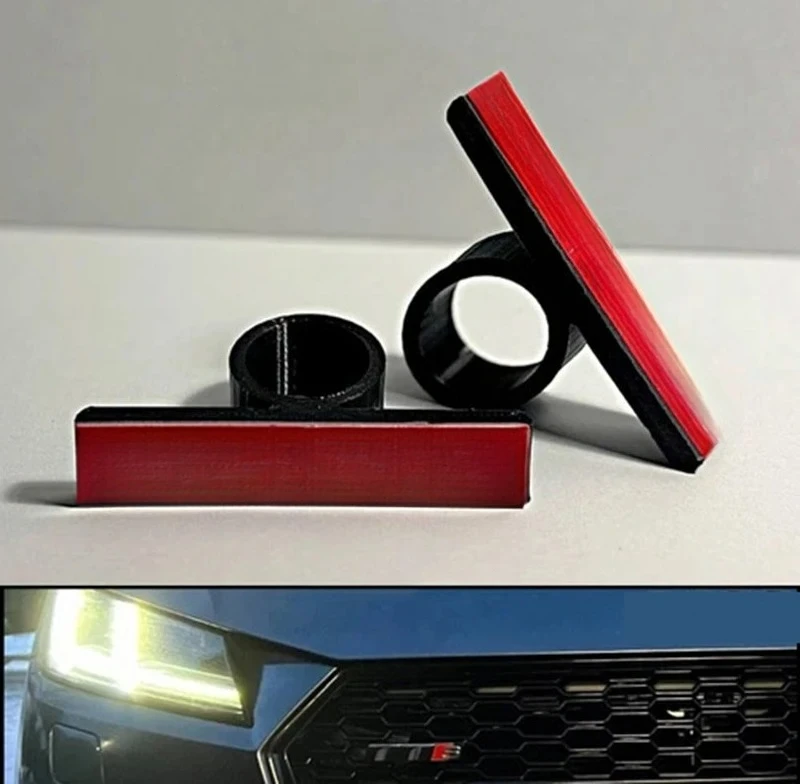 2PCS Car License Plate Clips Holders Kits for Audi Honeycomb Grills Automobiles Exterior Accessories