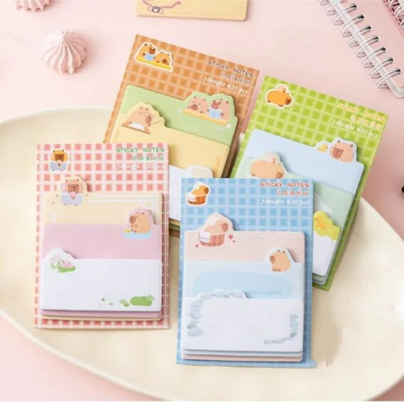 

24 pcs/lot Creative Capybara Memo Pad Note Cute N Times Stationery Label Notepad Post Office School Supplies