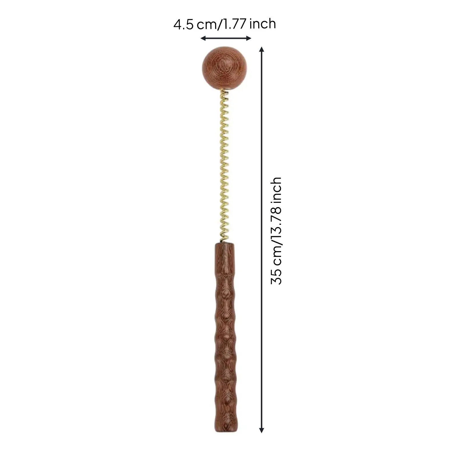 Wooden Cellulite Massager Spring Loaded Massage Hammer Vibration Stick Massager for Back and Shoulder Care