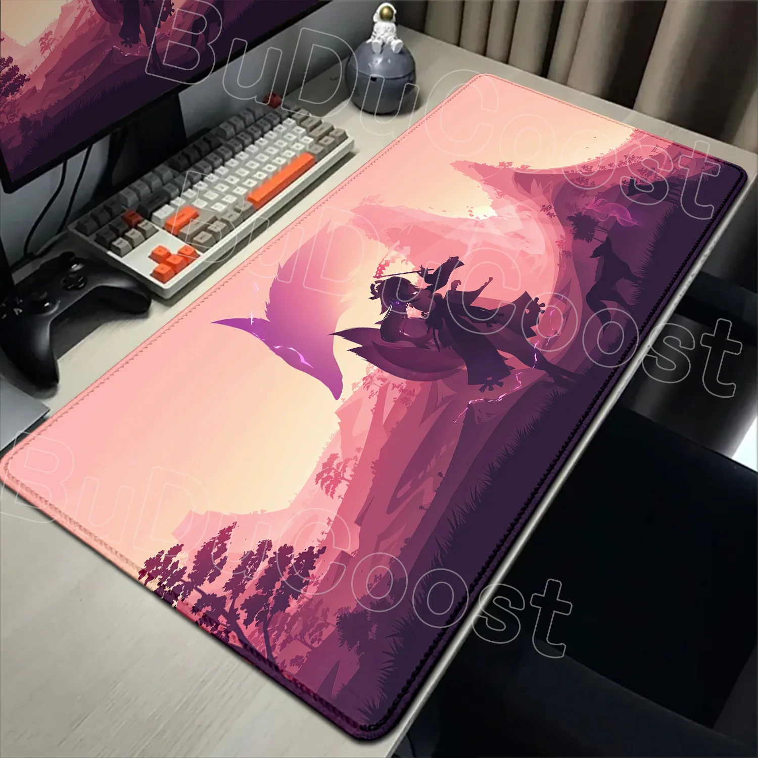 

HD Printing Anime Mousepad Non-slip Rubber Gaming Genshin Impact Mouse Pad Keyboard Mat Computer PC Laptop Pad Game XXL Desk Mat