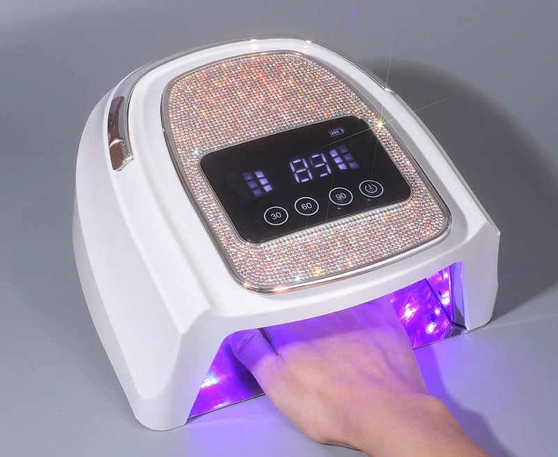 Rechargeable portable nail lamp Reflective liner baseplate Fast drying UV curing phototherapy machine LED nail baking lamp