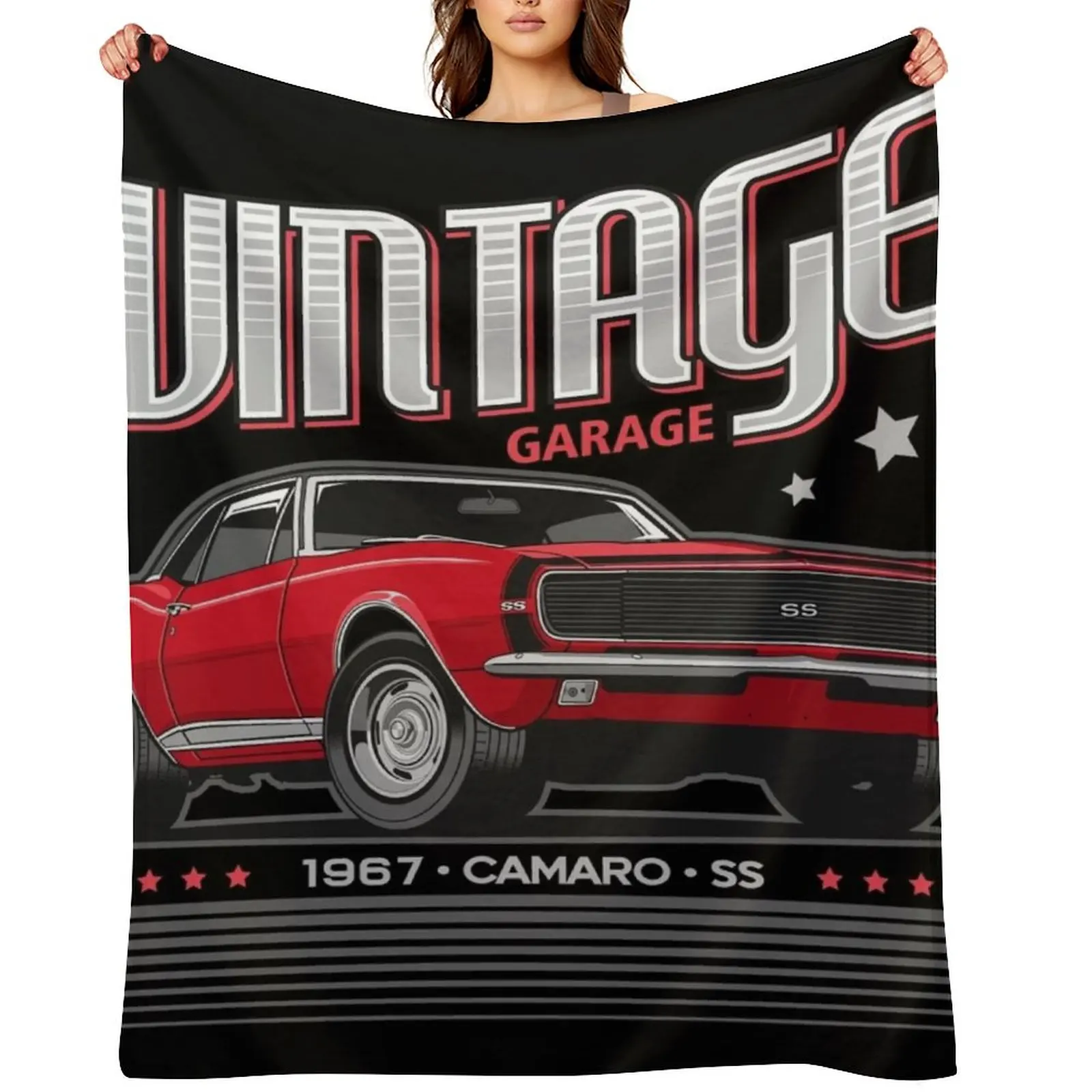 

1967 Camaro SS Throw Blanket Single Loose Travel For Sofa Thin Blankets