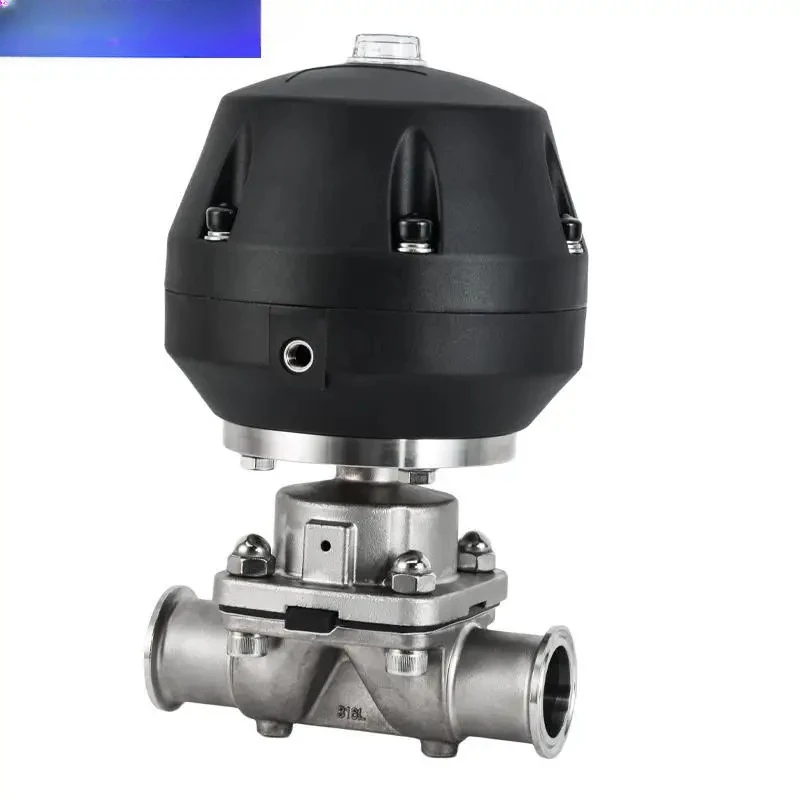 

316 stainless steel diaphragm valve pneumatic quick installation clamp type quick connect quick open pneumatic diaphragm valve