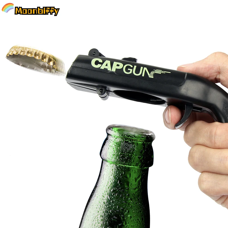 Creative Portable Cap Gun Bottle Opener, Beer Bottles Open Capgun, Drinking Opening Shooter Bar, Outdoor Celebration