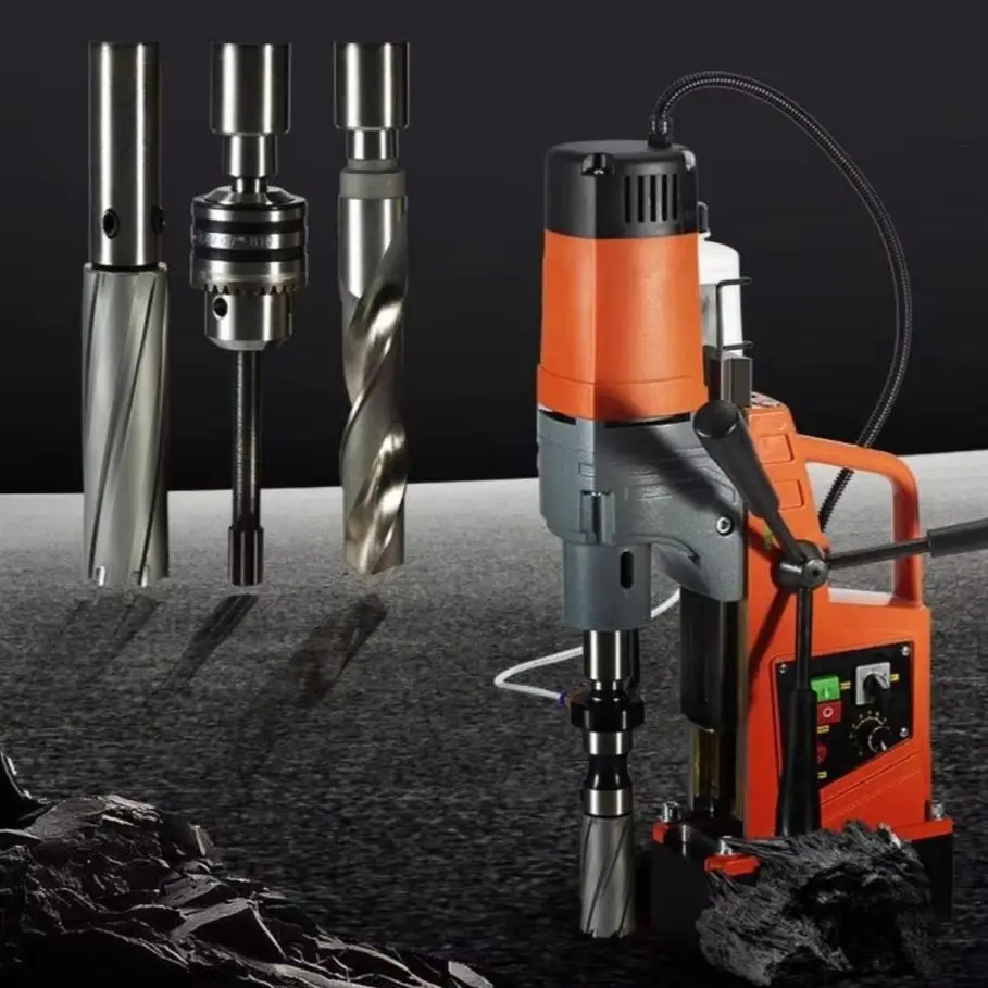 220V 1-second Release Drill Iron Plate Drilling Hole Drilling Machin High Power Magnetic Drilling Rig Tap Machine Electric Drill