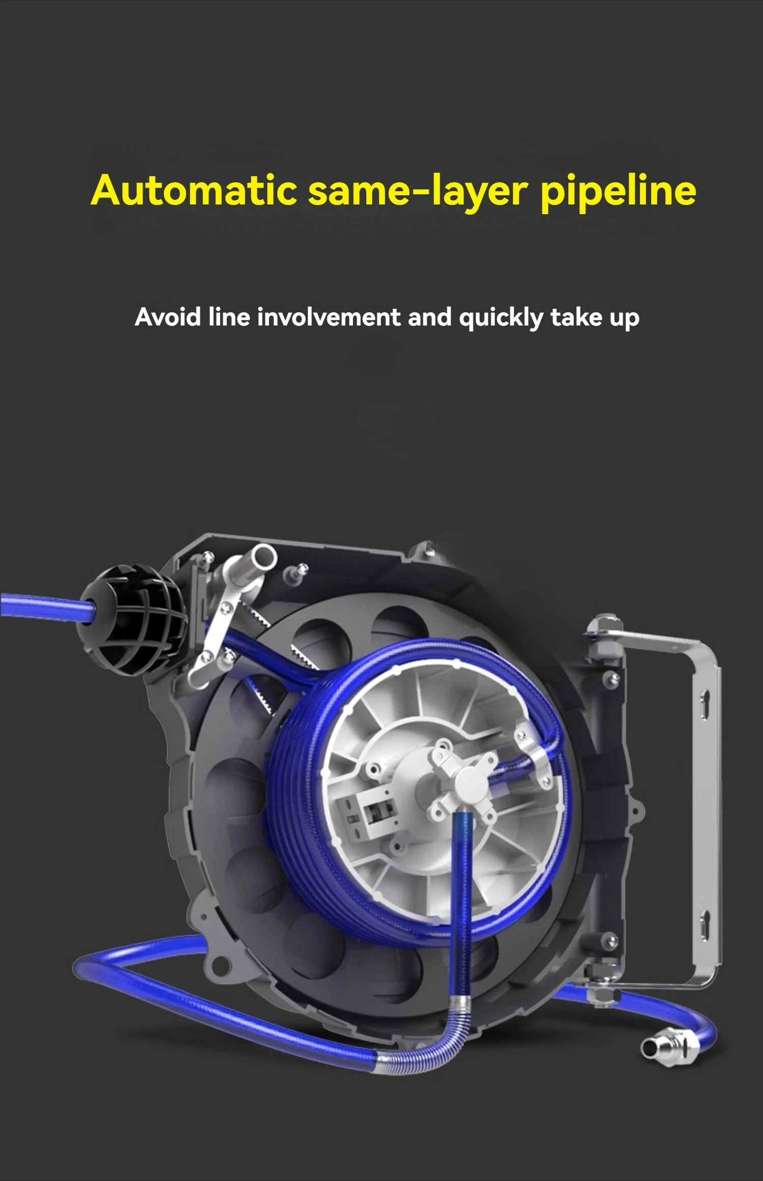 

10/15/20M Automatic Retract Reel Rotatable Pipe Coiler Electric Drum Car Wash Garden Water Drum Cleaning Machine Reel Telescopic