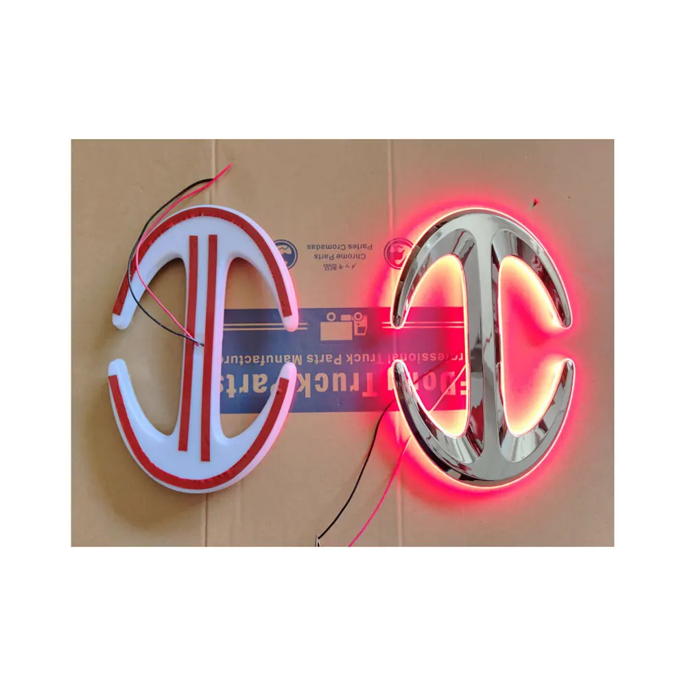 FDONG 1 Pcs Chrome LOGO 24V/31CM Red or White for NEW HINO 500