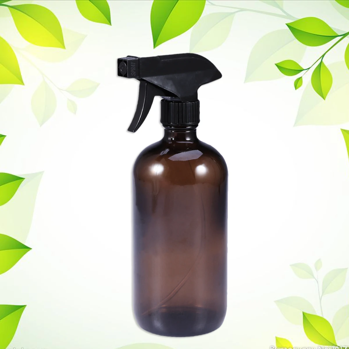 500Ml Spray Bottle Brown Glass Refillable Portable Storage for Essential Oils Homemade Lotions Body Mist