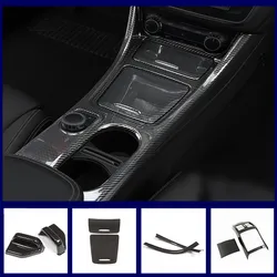 Center Console Air Condition Outlet Frame Decoration Carbon Fiber Style For Mercedes Benz CLA C117 GLA X156 Storage Box Decals