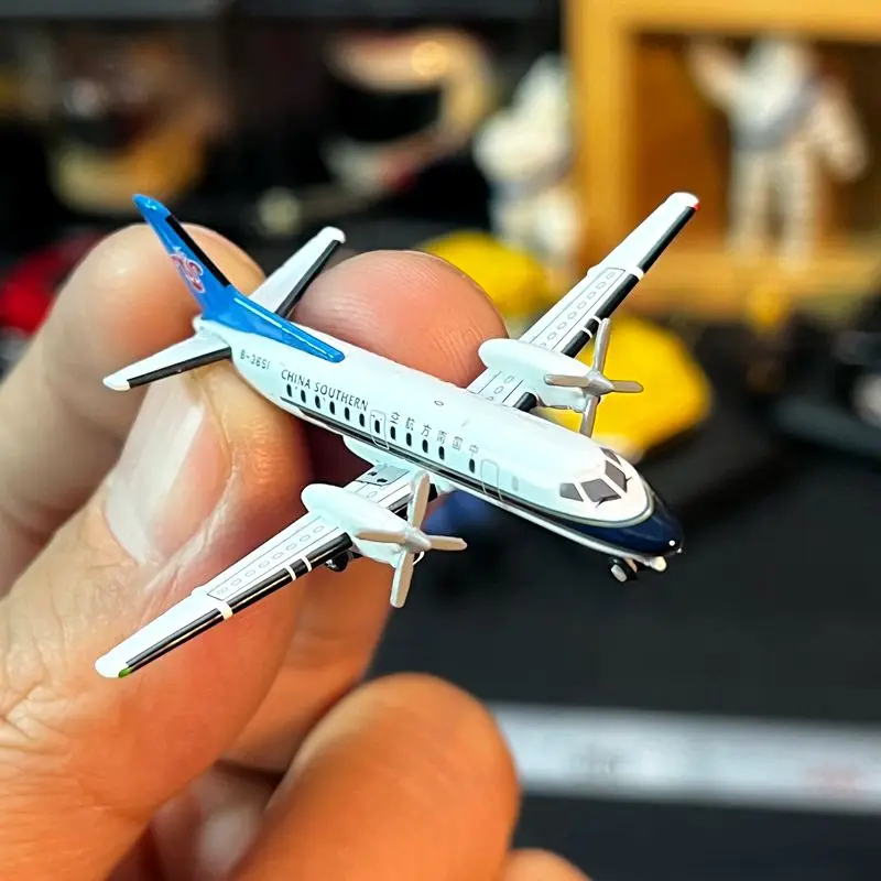 1: 400 aeronave de liga em escala, aeronave de passageiros Southern Airlines Sabo SAAB340, modelo de metal acabado de aeronave de aviação civil