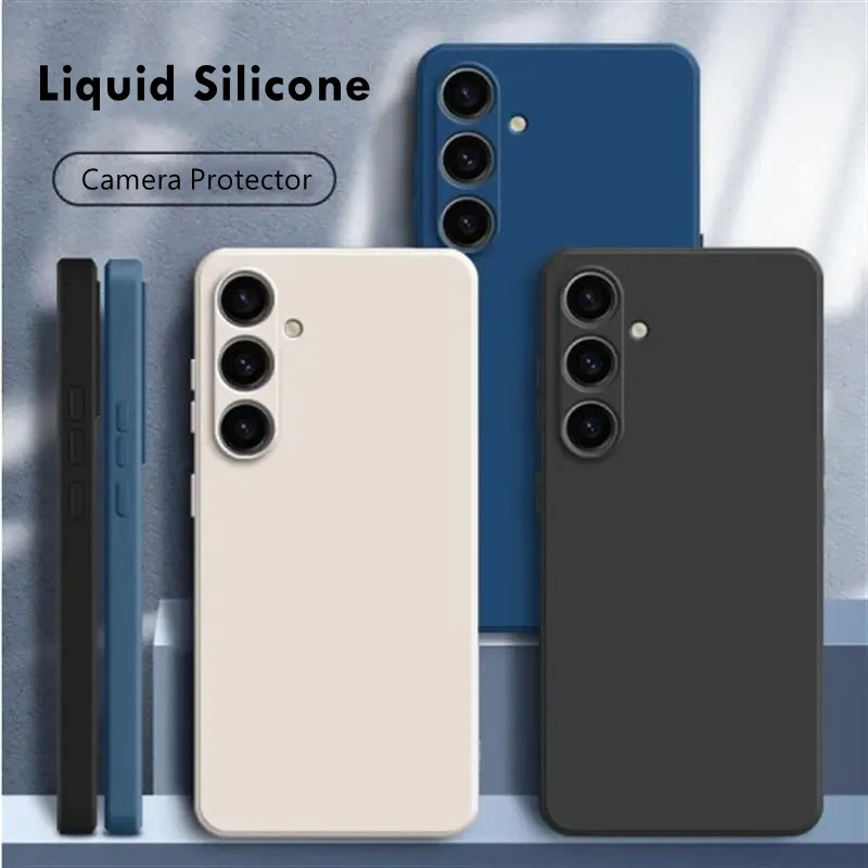 For Samsung Galaxy A35 5G Liquid Silicone Case Samsung Galaxy A35 Cover Funda Coque Soft TPU Phone Bumper Samsung Galaxy A15