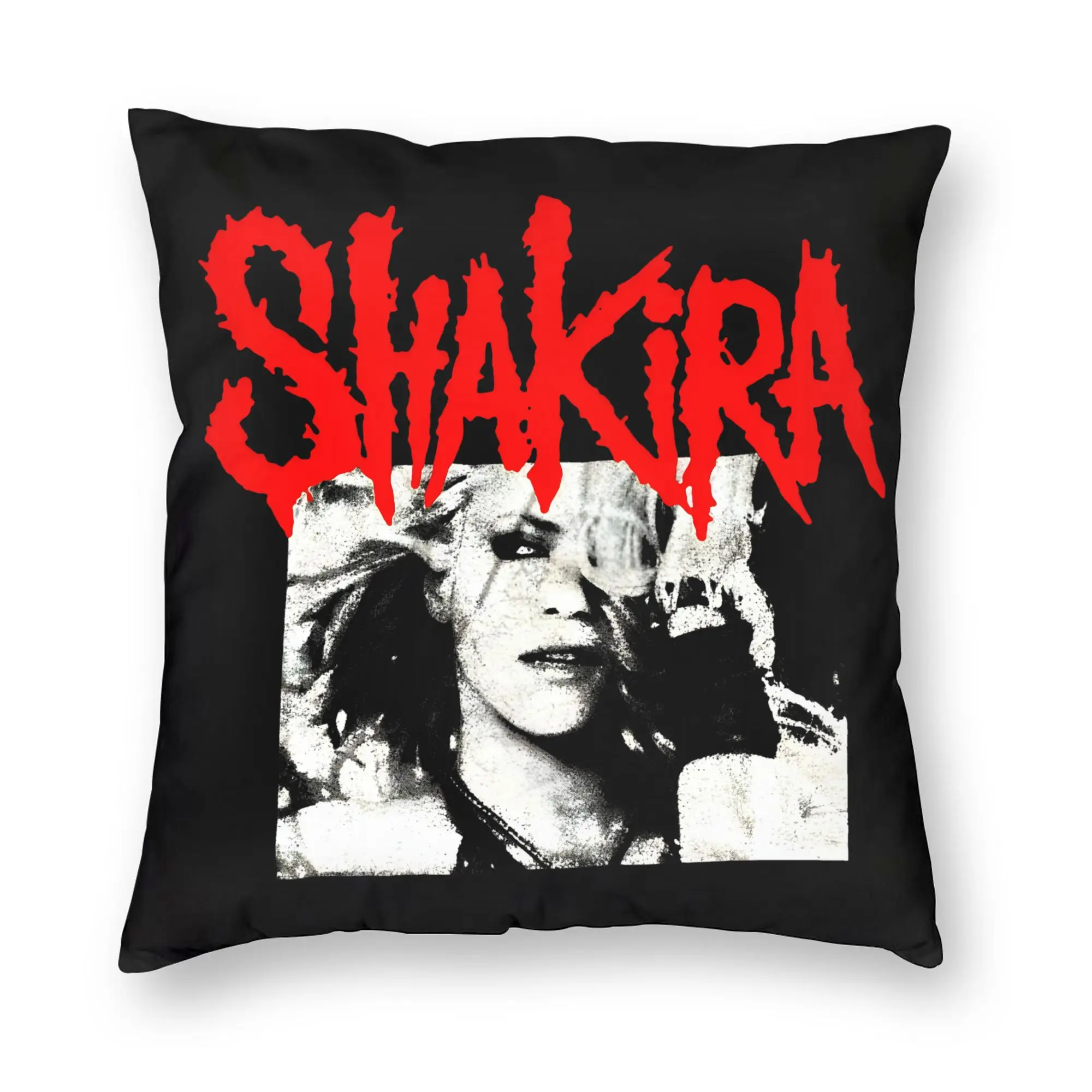 Shakira Metal Style Pillowcase Printing Polyester Cushion Cover Gift  Pillow Case Cover Living Room Square 40X40cm