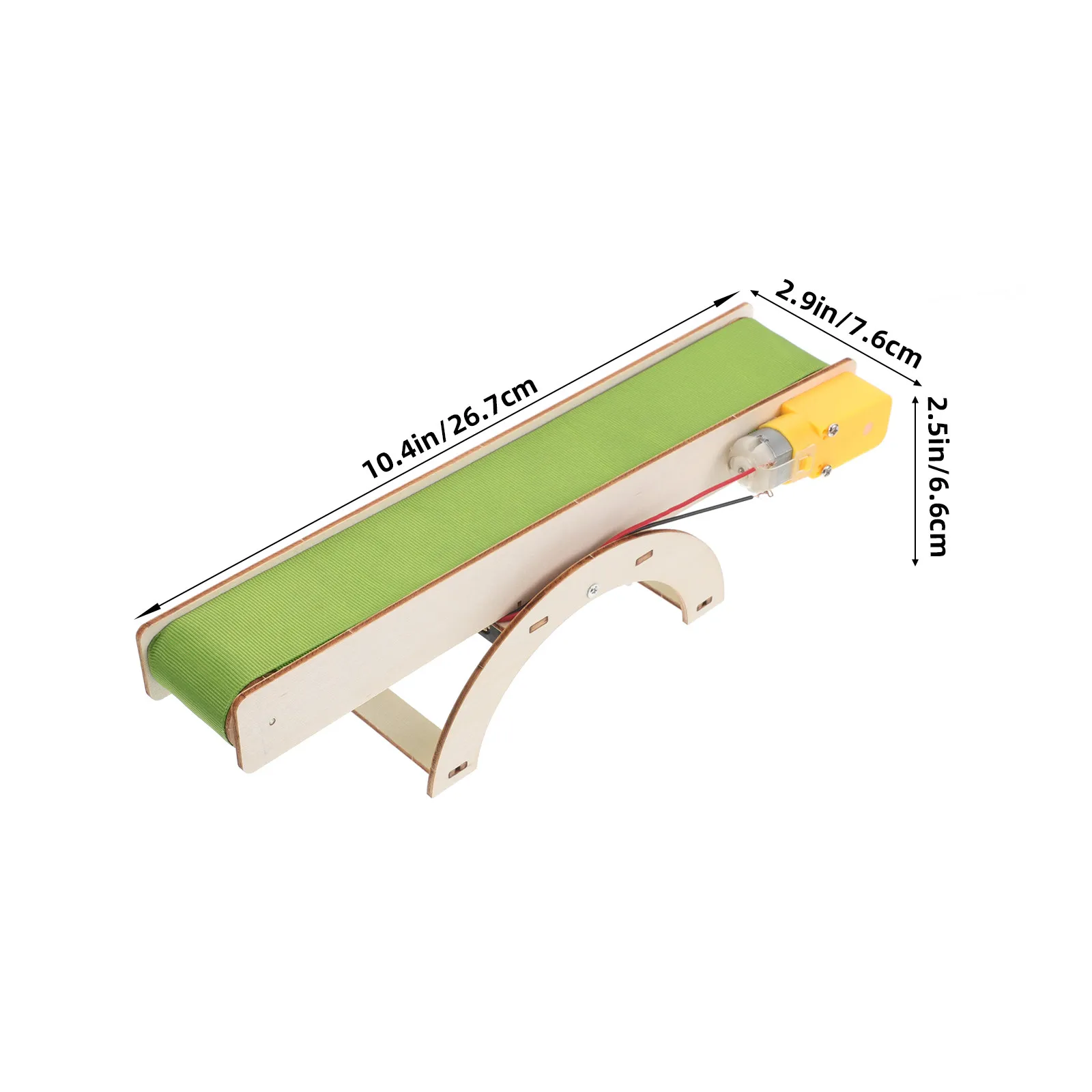 Small Electric Conveyor Belt DIY Stem Kits 3D Wooden Assembly Educational Science Supplies for Students Small DIY Conveyor Belt