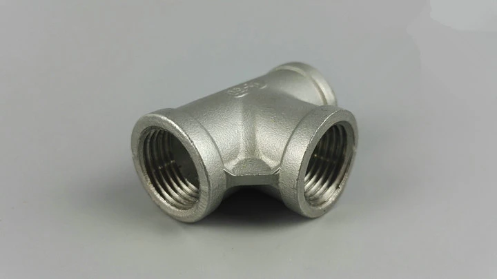 

1PCS Tee DN32 1.25" 1-1/4" DN40 1.5" 1-1/2" DN50 2"NPTxNPT 3 way Female 304Stainless Steel Pipe fitting threaded Biodiesel Plumb