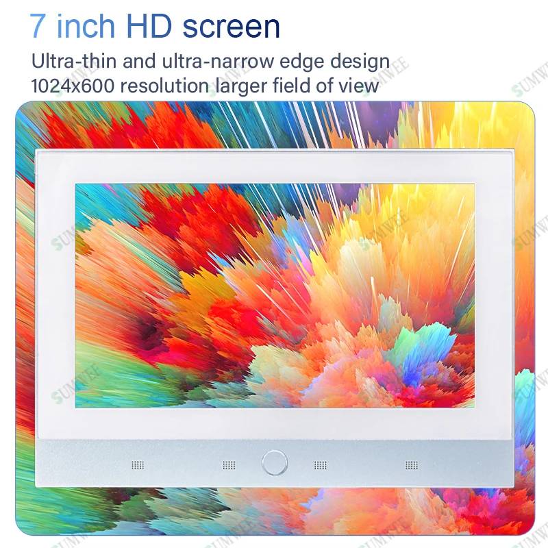 Home Smart auido in wall power amplifier WIFI HDMI Android Background music player system 7 inch touch screen TUYA control panel