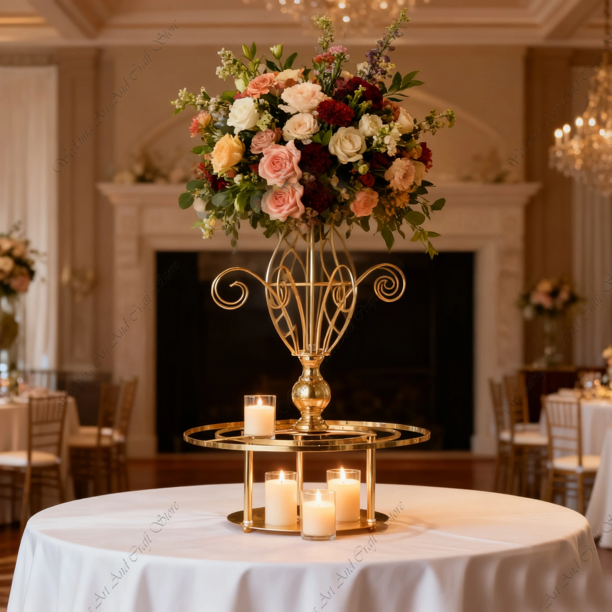 5pcs f30 70-100cm Wedding Prop Flower Road Lead Iron Flower Vase Stand Wedding Table Decor Gold Candelabras Centerpiece ivy419
