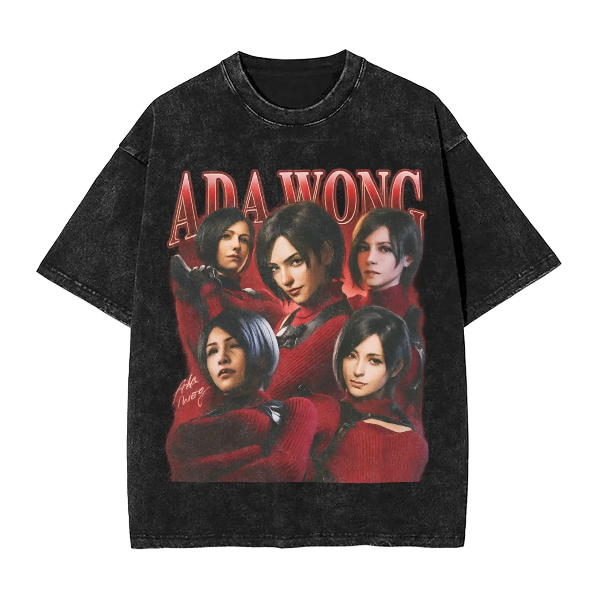 

Футболка Ada Wong Bootleg R-Residents E-Evis, новинка, футболки с коротким рукавом Y2K, футболка в стиле ретро, пляжная повседневная одежда с круглым вырезом, одежда больших размеров