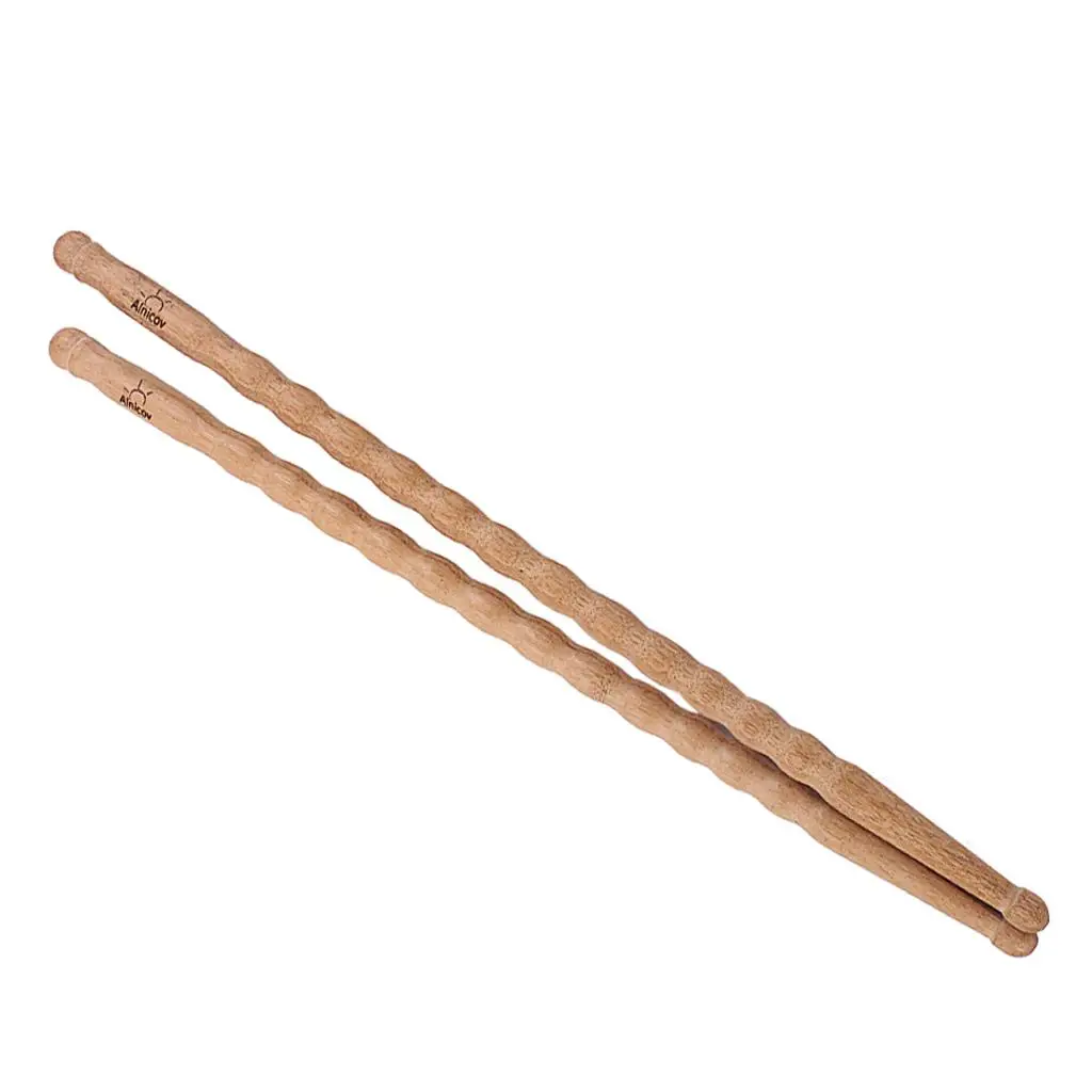 1 Pairs Bamboo Drumsticks Drum Mallets Rods for Drummer Students