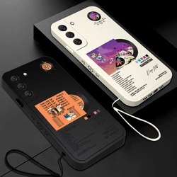 Rapper Kanye West Hot Album Case For Samsung Galaxy S24 S23 S22 S21 S20 S10 Note Lite Ultra Plus FE 4G 5G Cover With Hand Strap
