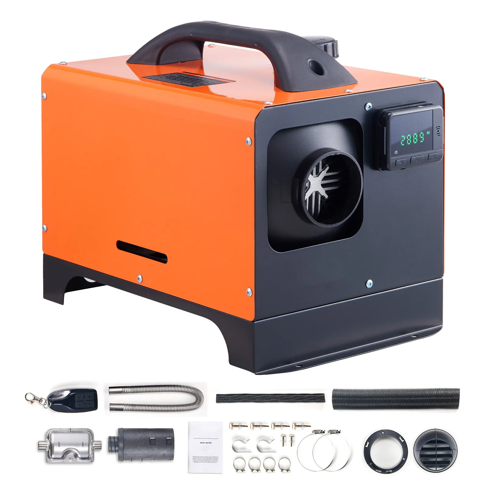 

SucceBuy 5KW Diesel Air Heater Muffler Diesel Heater Diesel Parking Heater Remote Control for Car Bus Trucks Motor-Home Boats