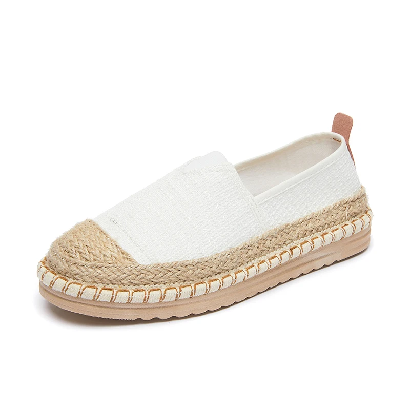 

2025 Summer Women's Flat Shoes Fashion Woven Breathable Female Footwear Comfortable Canvas Shoes for Women Zapatos De Mujer