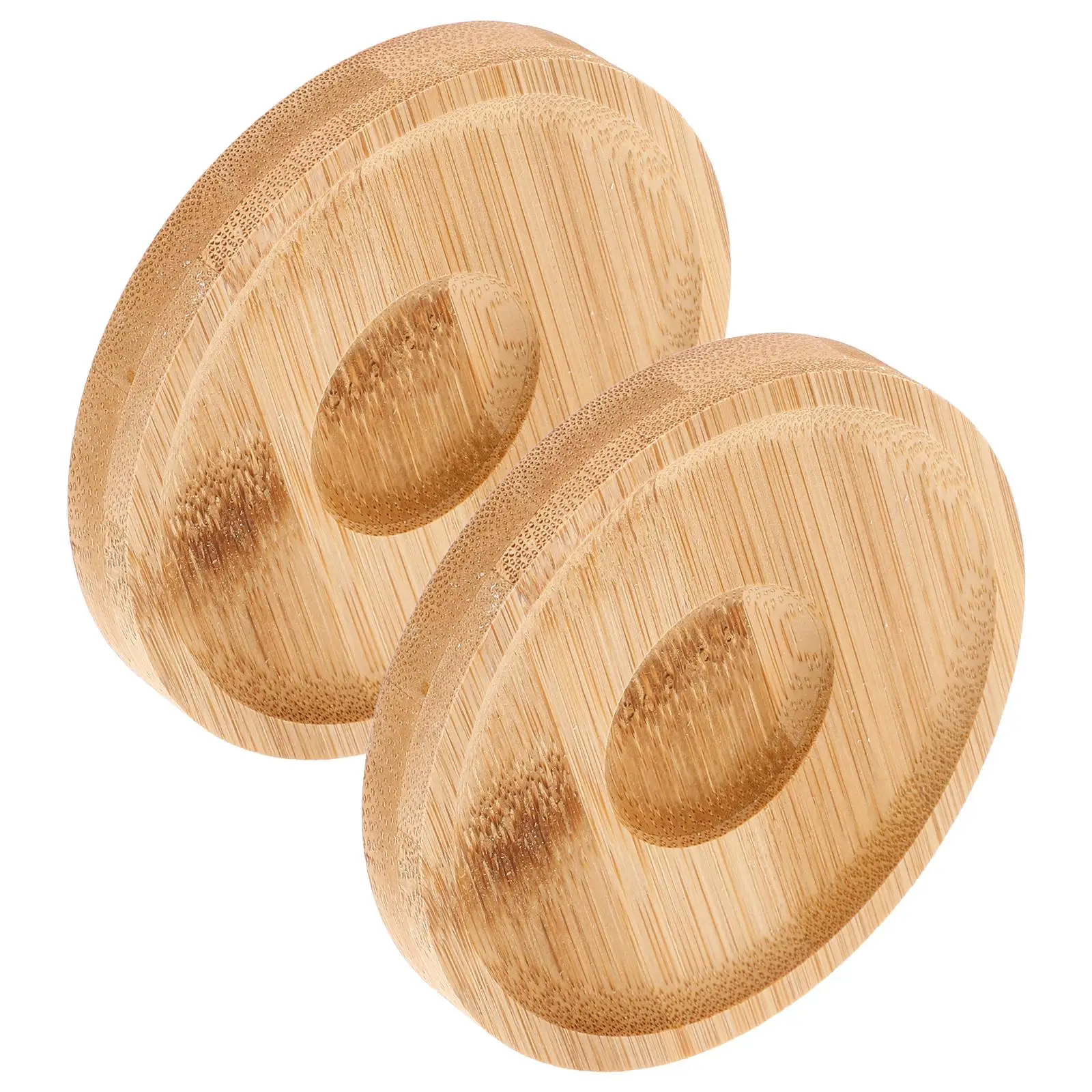 

2pcs Rotating Bamboo Coasters Smooth Elegant Drinks Teacup Whisky Table Pad Cup Mat Cup Mat Replacement
