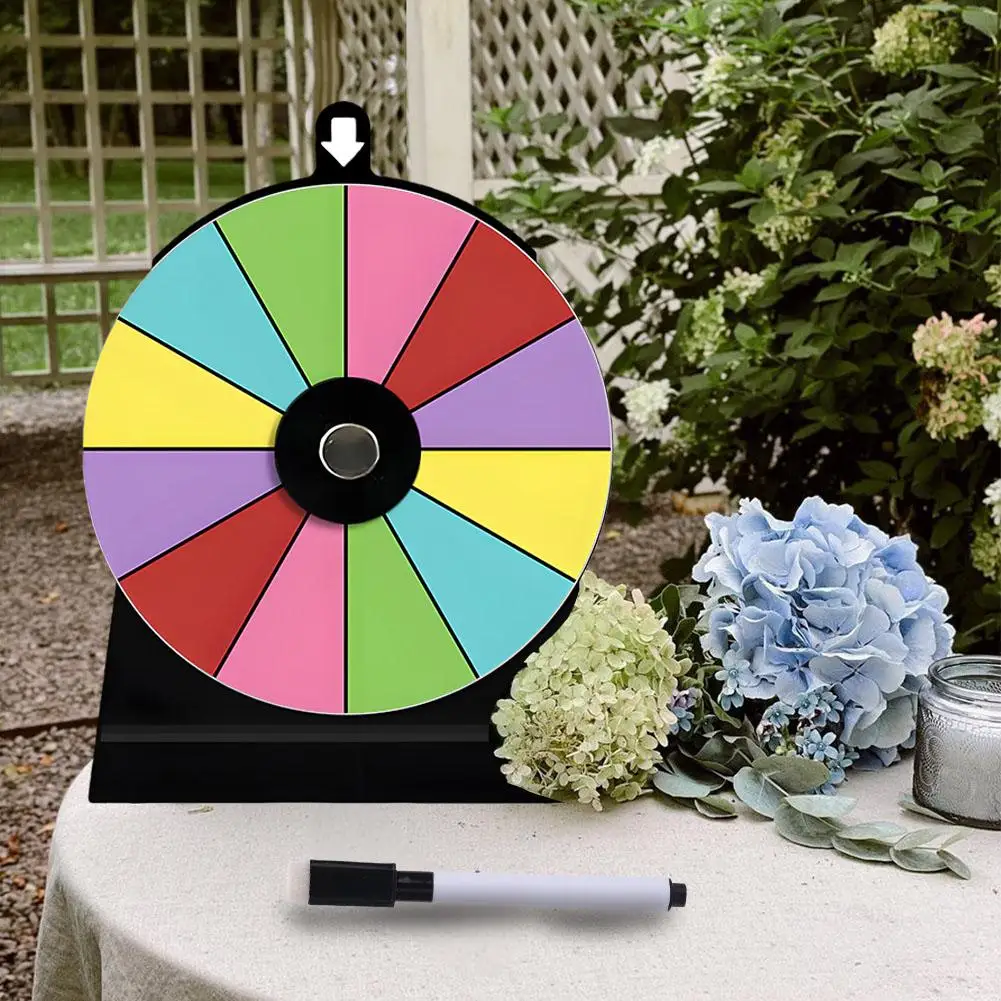 20cm Lottery Activity Turntable Draw Spining Prize Lucky Wheel Of Fortune Game Color Dry Erase