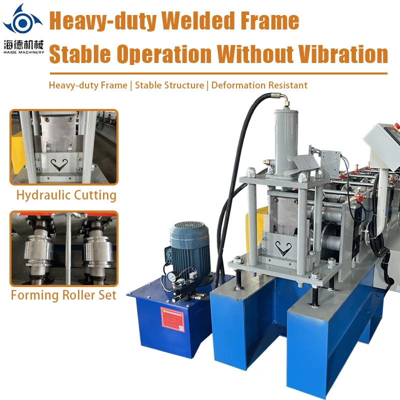 High definition light steel CD Ud Cw Uw manufacturing machinery C-beam U-beam rail rolling machine CE ISO certification