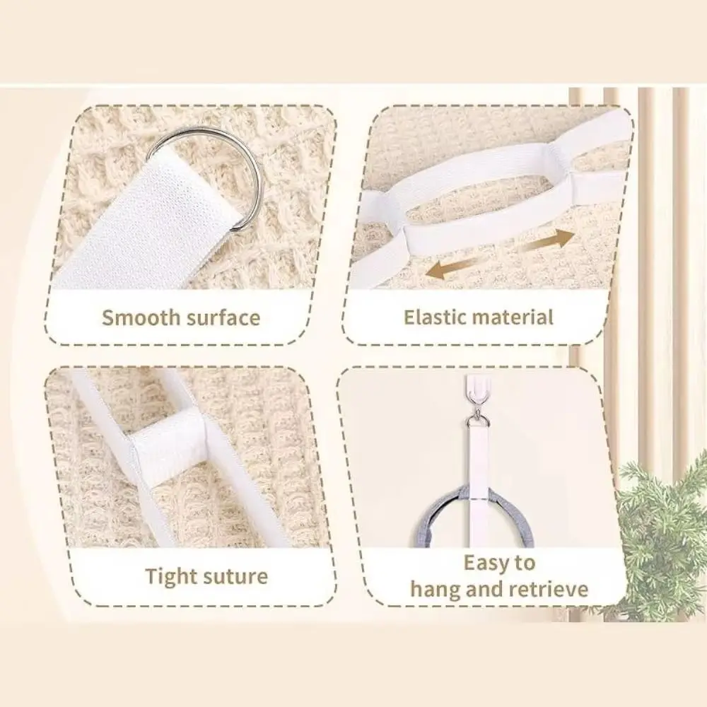 Dorm Room Elastic Headband Organizer Wall-Mounted 8-Slot Headband Storage Holder Space Saving Wall Headband Holder Closet