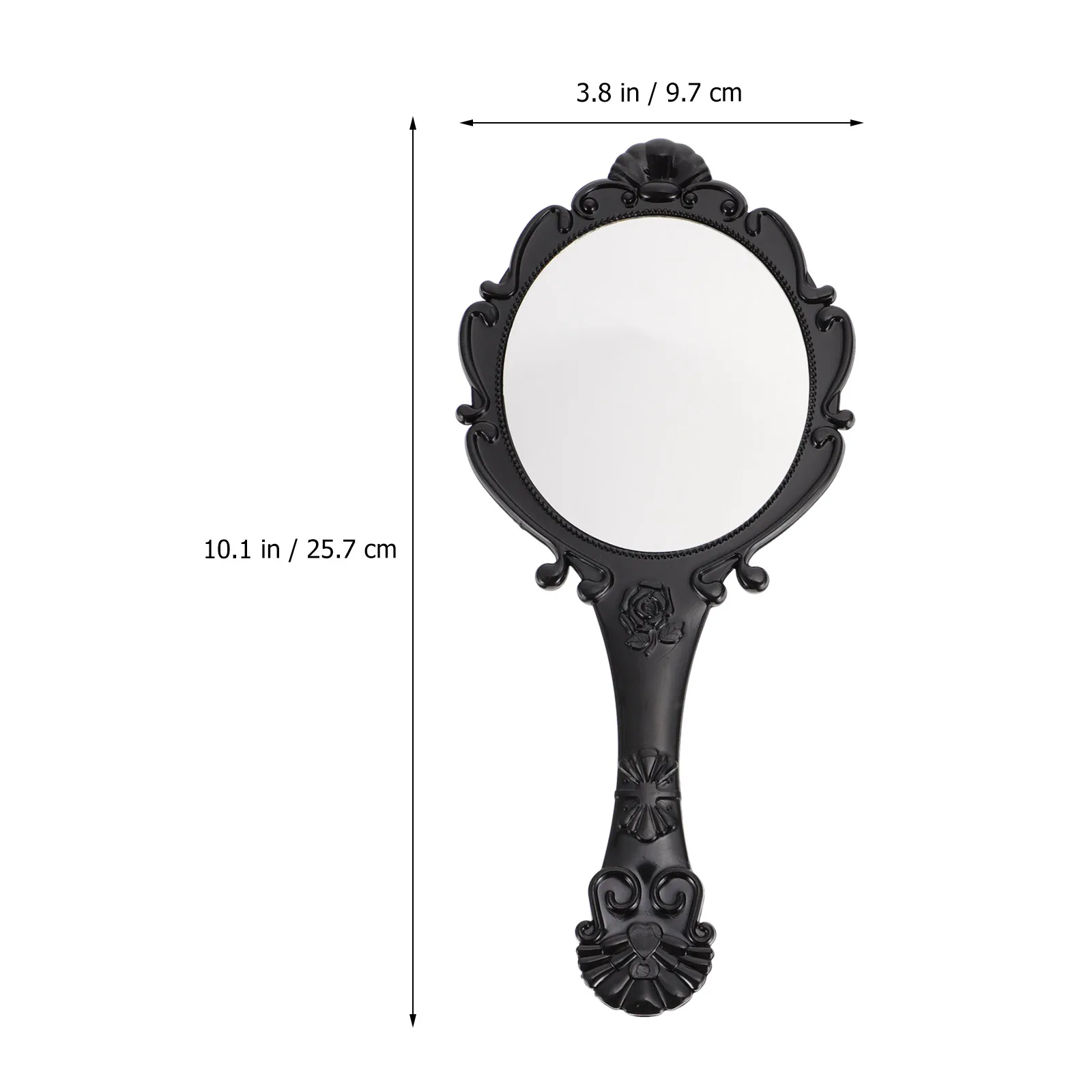 2 قطعة مرآة ماكياج ريترو خمر نمط يده الزجاج للنساء الجمال السفر المحمولة المدمجة تصميم الحمام خلع الملابس الجدول #2