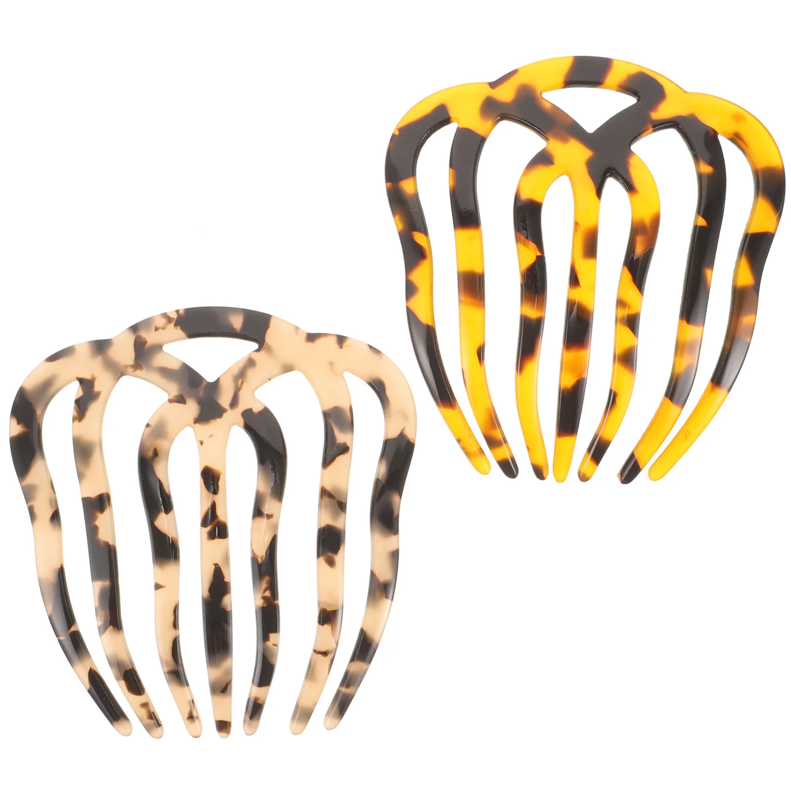 

2 pcs Vintage Combs Seven-Tooth Design Multipurpose Hair Accessories For Women Bridal Styling Durable Hairdressing Tools