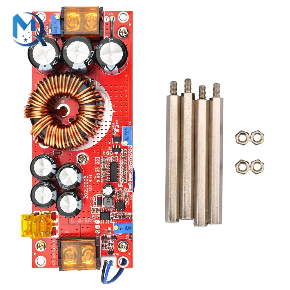 Convertitore Boost 1500W 30 a1800w 40A DC-DC modulo di alimentazione Step Up caricabatterie a tensione regolabile da 10-60V a 12-90V