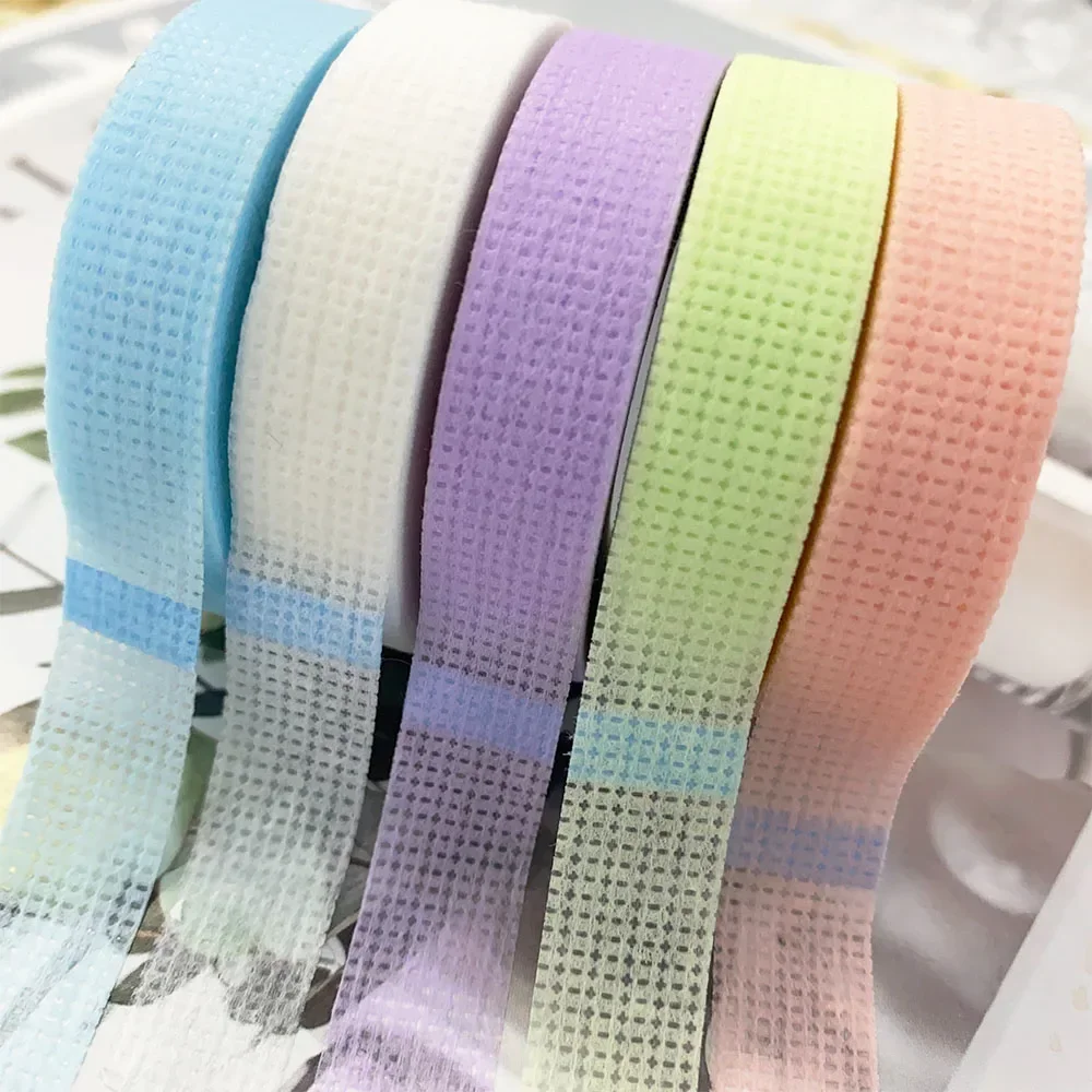 5 個通気性医療紙テープまつげエクステンションプロまつげ白テープ目つけまつげパッチまぶたステッカー