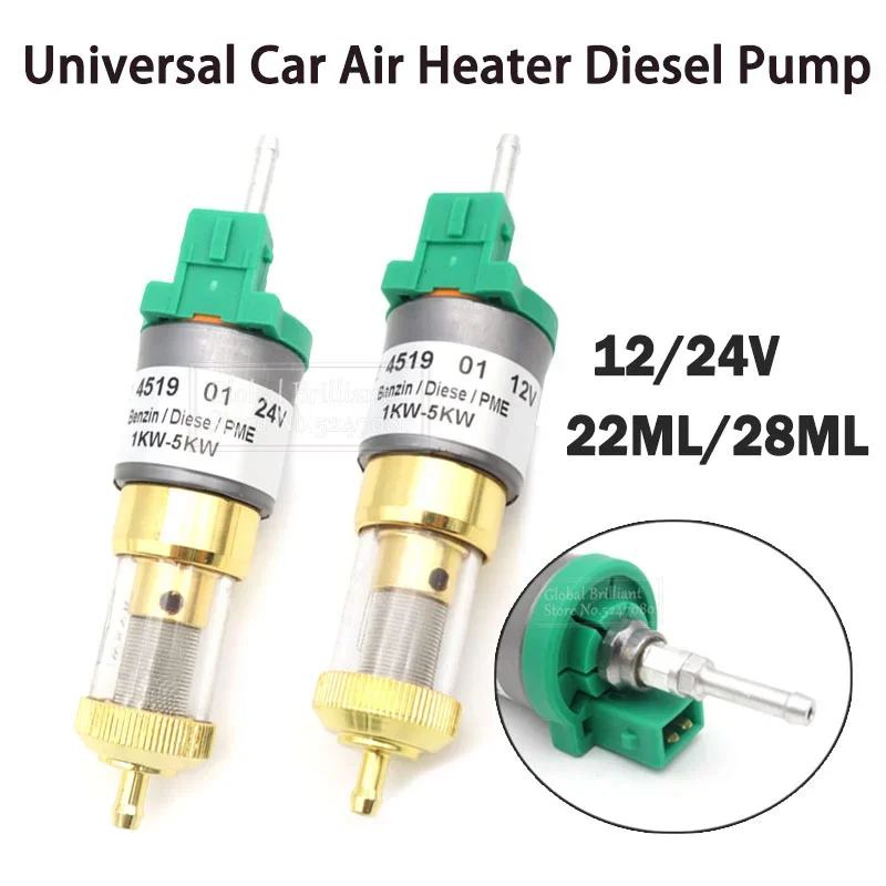 12V/24V 1KW-5KW 22ml/28ml Feul Pump Car Air Heater Diesel Pump For Webasto Eberspacher Car Air Parking Heater Accessories