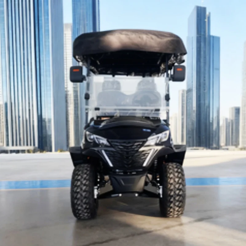 New Customized Club Car Electric Golf Cart Adult Ranch Electric Four-Wheeler Electric Car With Folding Windshield Rain Cover